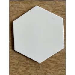 Carrelage sol - hexagone - blanc mate