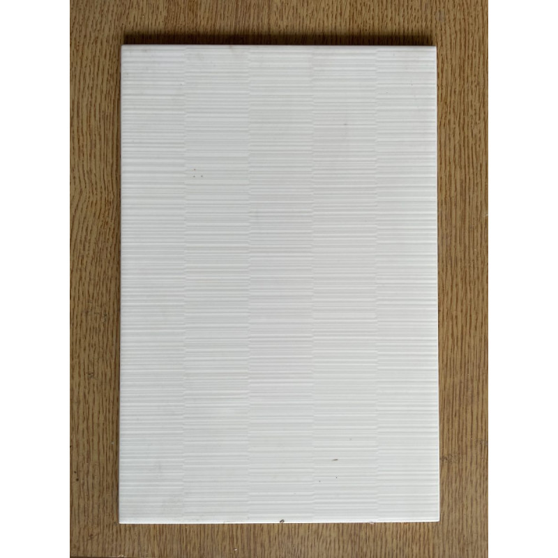Carrelage mural - rectangle - blanc strillé