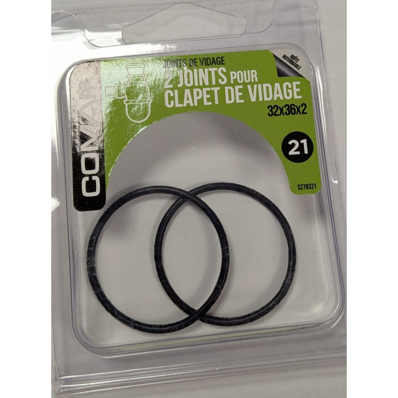 Joints pour clapets de vidage