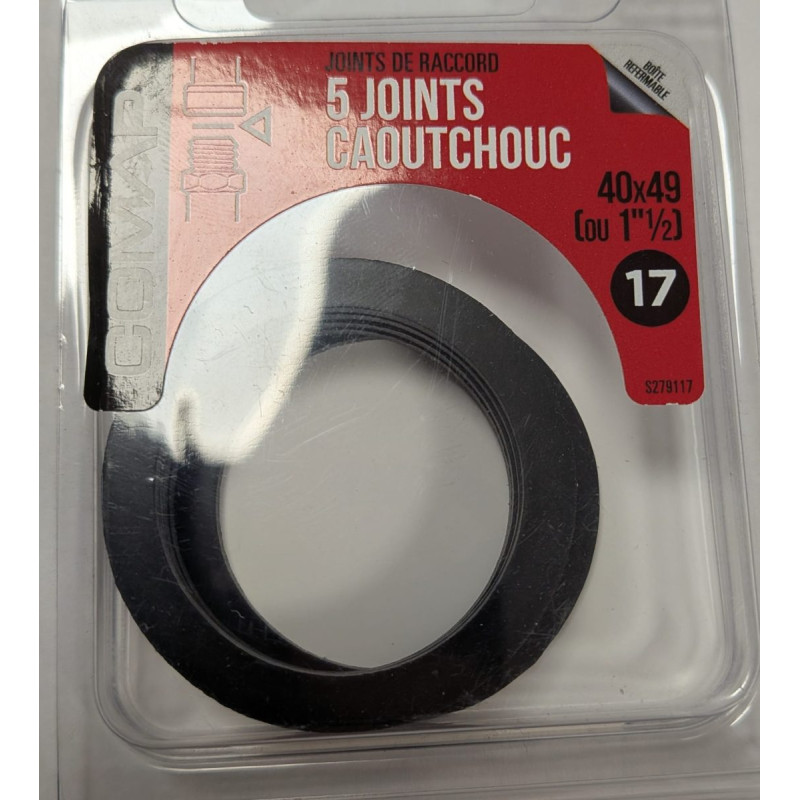 5 joints caoutchouc