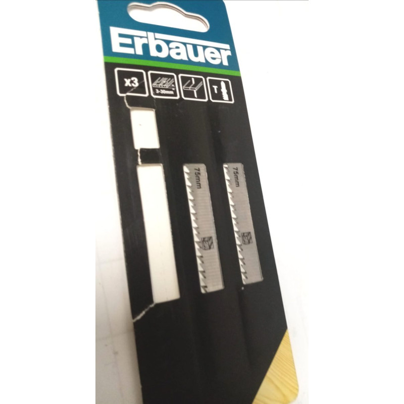 Lot de 2 lames de scie sauteuse bois dur
