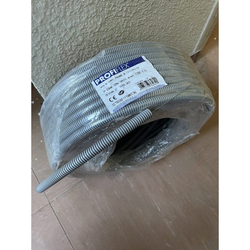 Gaine gris avec tire fil - Marque Profiflex