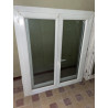 Fenêtre PVC blanche - 2 vantaux - avec encadrement - 1 vitre